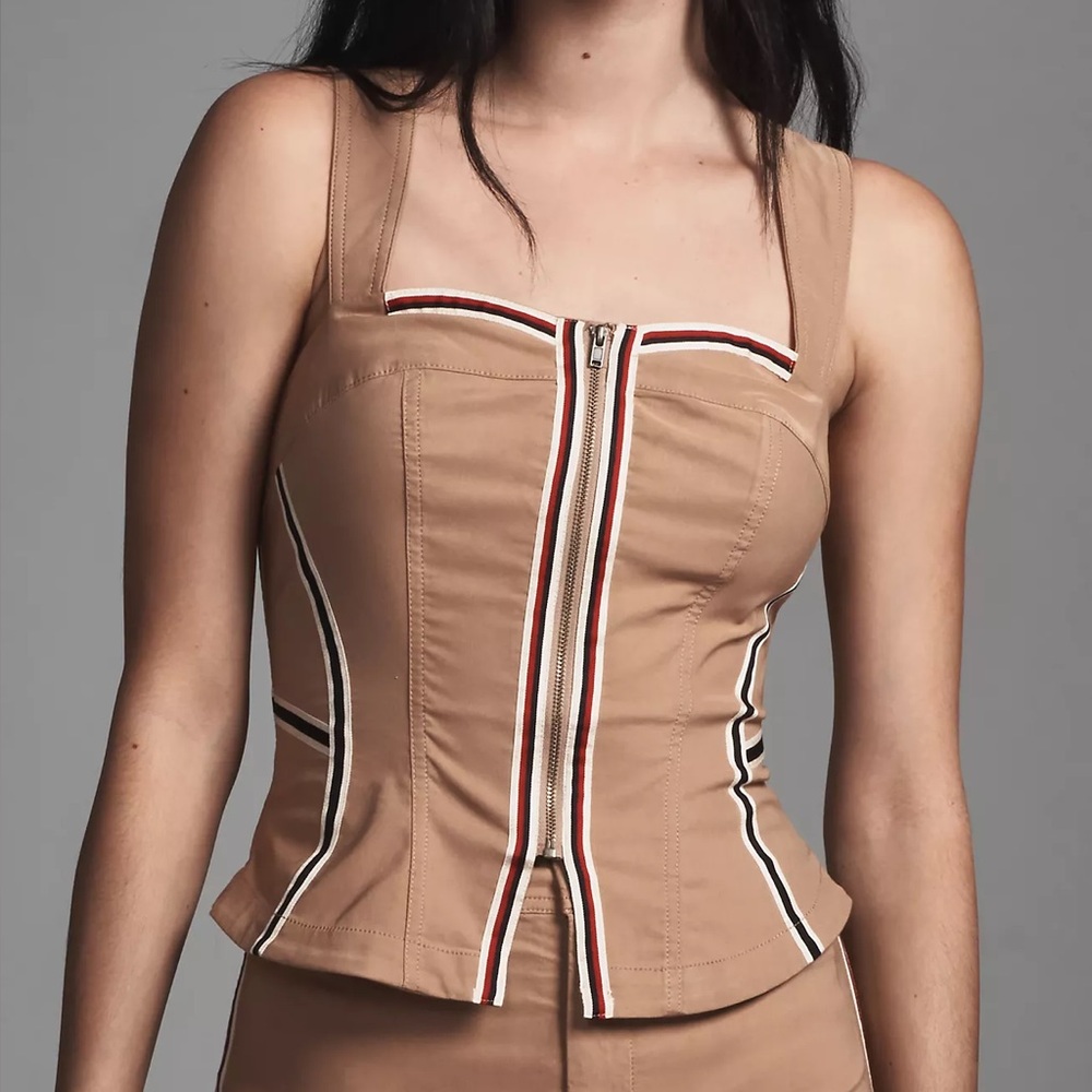 Anthropologie Maeve Sleeveless Sporty Corset Blouse - Picture 4 of 5